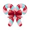 Craig Bachm Metal Candy Cane Sign with Bow for Christmas Wreaths, Crafts and Decoration (Light Blue, Light Pink, Red, 13" L x 12" H)